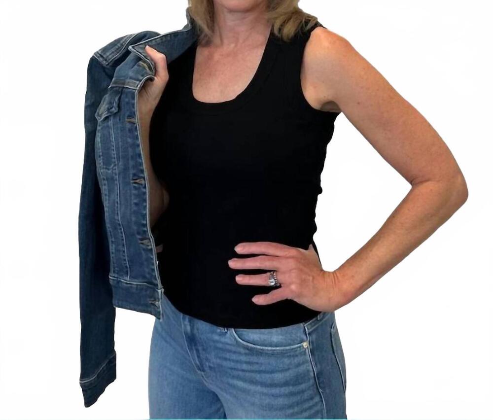 NEW BOBI shell tank top in black